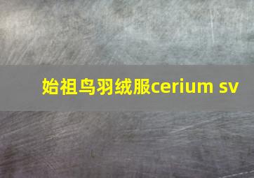 始祖鸟羽绒服cerium sv